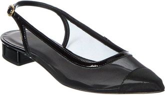 Bruno Magli Polina Mesh & Leather Slingback Pump