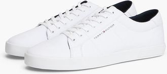 Tommy Hilfiger Mens Vulcanized Canvas Sneaker - White - US 11.5 / EU 45