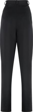 Magda Butrym Womens Wool Trousers Black Tapered