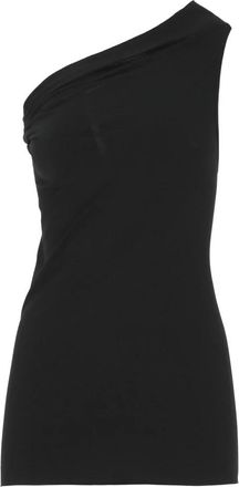 Rick Owens Tops, Dames, Zwart, S, Katoen, Asymmetrische Top met &eacute;&eacute;n schouder