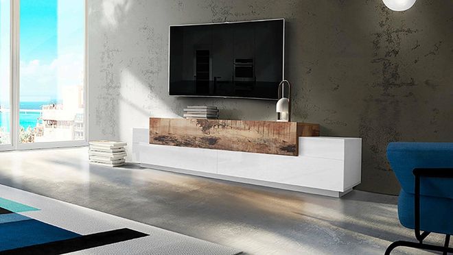 Puppenhaus-TV-Schrank In Modernem Weiß – Miniatur-Möbel Im Maßstab 1:12 Für Puppenhäuser