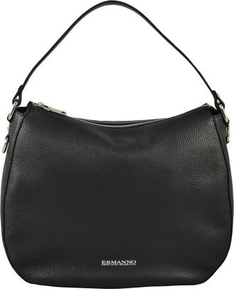 Ermanno Scervino Leren Schoudertas - Dames - Handtassen - Zwart - ONE Size - Leer - Tassen
