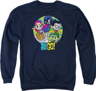 Gildan Teen Titans Go Go Go Group Adult Crewneck Sweatshirt