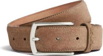 Ermenegildo Zegna Cintura in camoscio supersoft - Heren - Riemen - Beige - 120 CM - Su&egrave;de - Accessoires