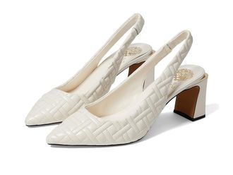 Vince Camuto Hamden-Q High Womens Heels Coconut Cream : 10 M, Leather/Rubber