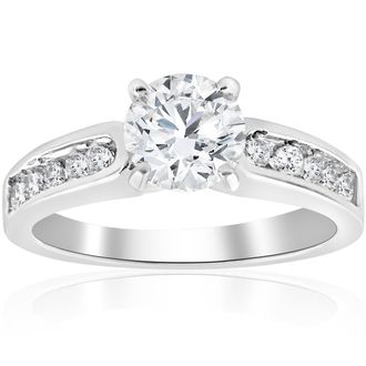 Pompeii3 2 ct Diamond Solitaire Engagement Ring 14K White Gold Lab Grown