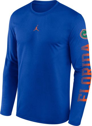 Nike Jordan Mens Florida Primetime Legend Jordan Brand Dri-FIT College Long-Sleeve T-Shirt in Blue | NJGT4EVUFN-EKV