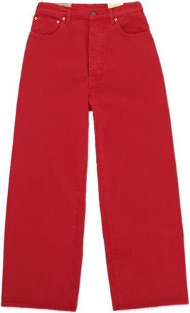 Fortela Wide Leg Cotton Pants in Red at Nordstrom, Size 26 Eu