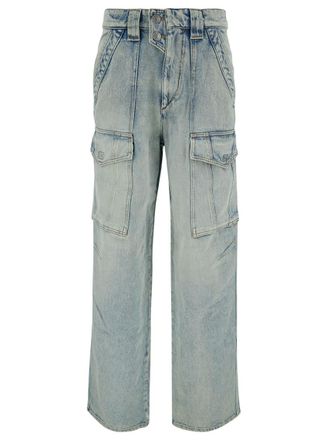 Isabel Marant Light Blue Heilani Cargo Jeans