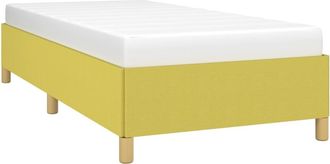 vidaXL Estructura De Cama Sin Colch&oacute;n Tela Verde 90x200 Cm Vidaxl