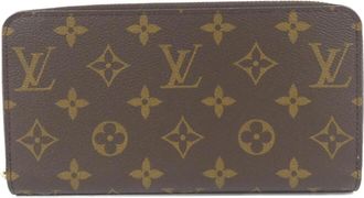 Louis Vuitton Coquelicots Marron Coated Canvas Long Wallet (Bi-Fold) (Pre-Owned)