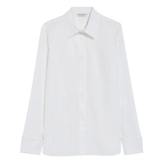 Max Mara White Optical Knut Fashion Top - female - Max Mara - Shirts - White - XS - Blouses & Shirts