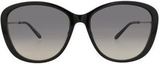Chloé 59mm Square Gradient Sunglasses in Black Gold Grey at Nordstrom Rack