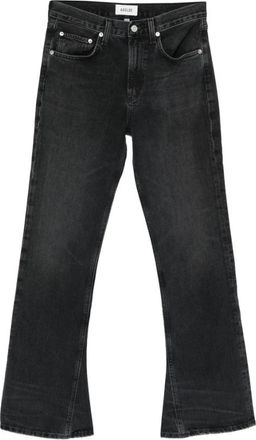 A Gold E Zwarte Regeneratieve Katoenen Bell Bottom Jeans - Dames - Bootcut Jeans - Zwart - W28 - Katoen - Jeans