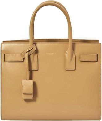 Saint Laurent Tassen, Dames, Beige, ONE Size, Leer, Sac De Jour Baby