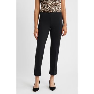 Anne Klein Hollywood High Waist Ankle Pull-On Pants in Anne Black at Nordstrom, Size X-Small