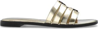 Tory Burch Ines Slide - Dames - Sandalen - Geel - 39 1/2 EU - Leer - Schoenen