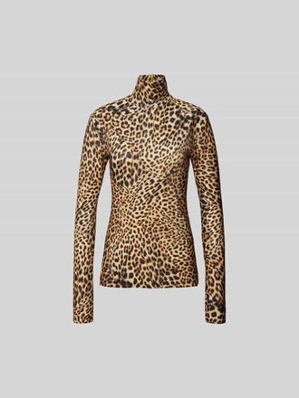 Norma Kamali Longsleeve mit Rei&szlig;verschluss in Hellbraun, Gr&ouml;&szlig;e S