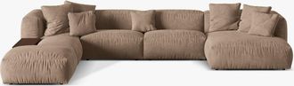 MICADONI Modulares Design Panorama Sofa Martina - Samtbezug Beige dunkel