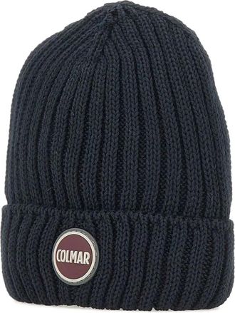 Colmar ribbed logo-patch beanie hat - unisex - Wool/Acrylic - One Size - Blue