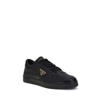 Prada Mens Black Calf Leather Bos Taurus Low Top Sneakers