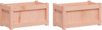 vidaXL Vidaxl - Jardineras de jardín 2 unidades madera maciza Douglas