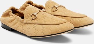 Gucci Horsebit GG suede loafers