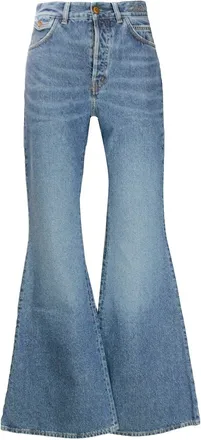 Chlo&eacute; Wide Leg Denim Jeans