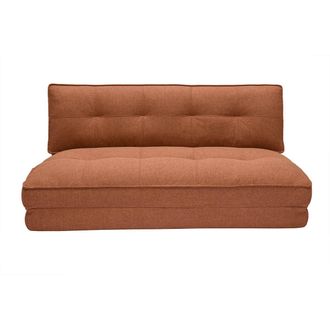 Miliboo Miliboo - Sill&oacute;n De 2 Plazas Convertible En Tela Terracota Sally