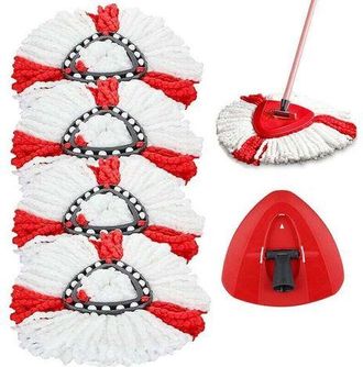 OEM Cabezales De Repuesto De Microfibra Para Fregona + 1 Cabezal Compatible Con La Fregona Turbo 2 En 1 Vileda, O Cedar
