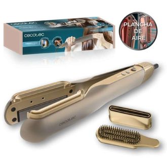 Cecotec Plancha De Pelo Con Aire Airlisse 2in1 Forcedry Champagne. 1000w, Flujo De Aire 19,7m/s, 2 Cabezales Imantados - Cecotec