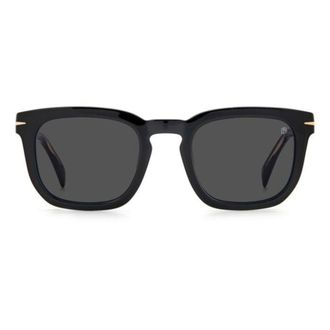 David Beckham Db 7076/S Square-Frame Black Acetate Sunglasses