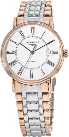 Longines Presence White Dial Rose Gold and Stainless Steel Mens Watch L4.921.1.11.7
