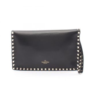 Valentino Black Leather Clutch Bag (Pre-Owned)