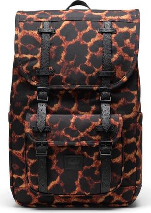 Herschel Little America Recycled Polyester Backpack in Digi Leopard at Nordstrom