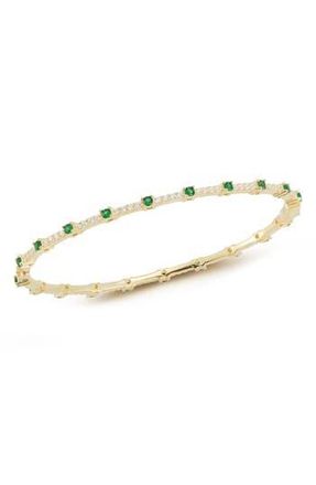 Glaze Jewelry Cubic Zirconia Bangle Bracelet in Gold/green at Nordstrom Rack