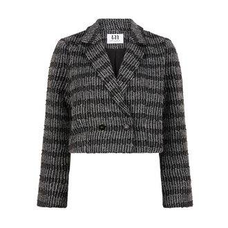 Lofty Manner Dames, Jassen, Zwart, Maat: M Leer