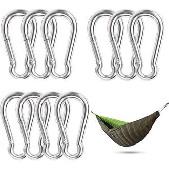 OEM 10 Pezzi Di Moschettoni In Acciaio Inossidabile, Impermeabili, Resistenti Alla Ruggine, Durevoli Per Sport, Amache, Pesca, Altalene, Campeggio, Casa, 