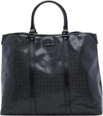 Gucci Vintage, unisex, Zwart, ONE Size, Leer, Pre-owned Vintage Reistas