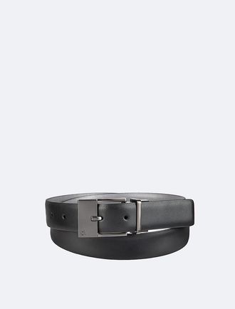 Calvin Klein Mens Reversible Harness Buckle Belt - Black - XL