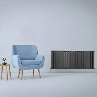 MonsterShop Designer Flat Panel Radiators Anthracite Grey 600mm x 1400mm