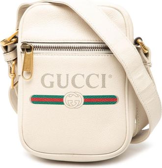 Gucci Pre-owned Gucci Mini Grained Calfskin Logo Crossbody 23FPWCH7VBSB0UH5