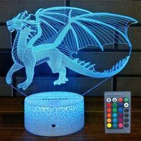 OEM Regalo Con Forma De Drag&oacute;n, Linterna De Drag&oacute;n Con 16 Funciones De Cambio De Color Y Atenuaci&oacute;n, Luz Nocturna Infantil Con Control T&aacute;ctil Y Control Re