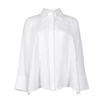 Fabiana Filippi Camicia in Popeline di Cotone - - Blouses & Shirts - Donna - Bianco - M