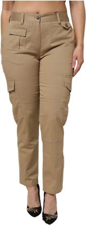 Dolce & Gabbana Dames, Broeken, Bruin, Maat: S Katoen
