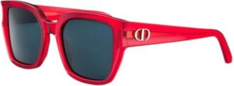 Dior Ladies Black Square Sunglasses DIORGLOWS1I 35B0