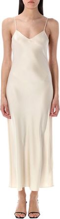 Ralph Lauren Off White Midi Slip Dress
