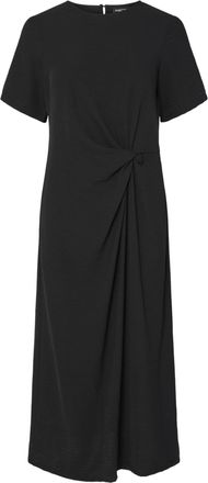 Pieces Womens Pcsabrina Ss Knot Dress, Black, M