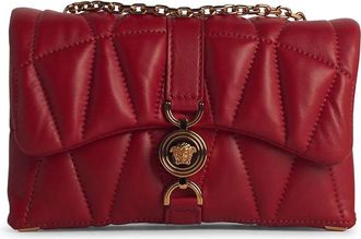 Versace Cleio Small Red Leather Crossbody Bag