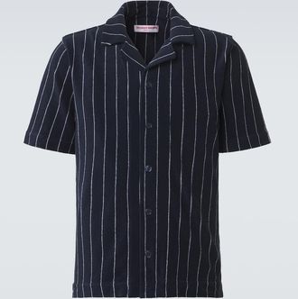 Orlebar Brown Hawkin striped cotton terry shirt